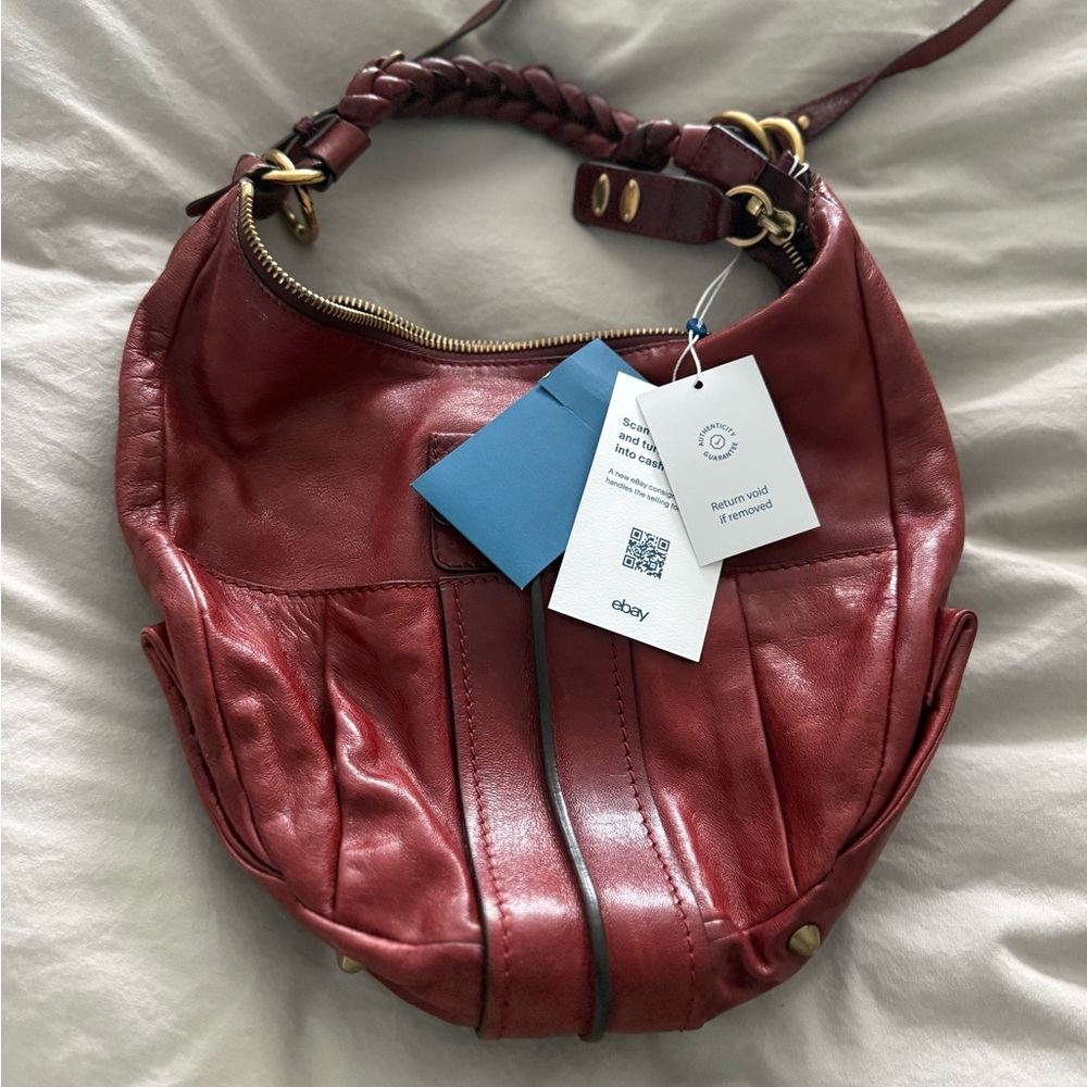 Chloe Red Leather Crossbody shoulder Bag